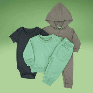 Conjunto completo (pantalón + sudadera + mameluco + pañalero)