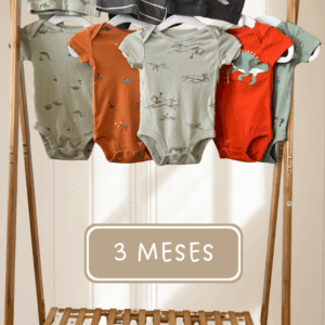 Kit de 6 piezas 3 meses: 3 pañaleros + pantalón + 2 pañaleros de regalo (semi-nuevos)